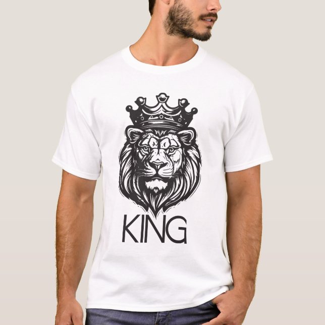 Lion Wearing a Crown T-Shirt (Front)