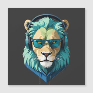 Lion Wearing Hoodie Funny Cool Animal Character 