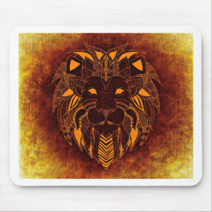 Lion wild animal abstract mouse mat
