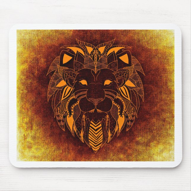Lion wild animal abstract mouse mat (Front)
