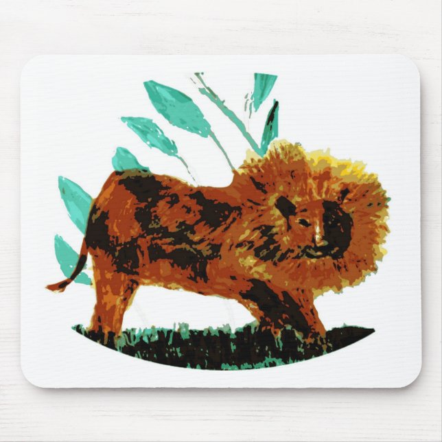 Lion Wild Animal Big Cat Mouse Mat (Front)