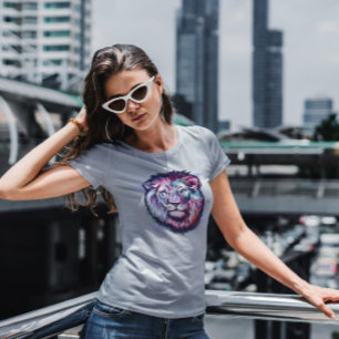 Lion Wild Animal Head Grunge  T-Shirt
