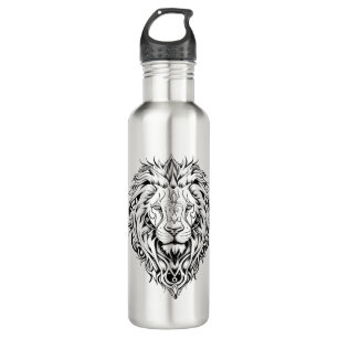 Lion Wild Animal Nature Illustration Art Tattoo 710 Ml Water Bottle
