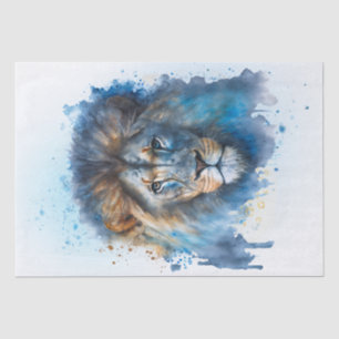Lion Wild Cat Watercolor Tissue Paper