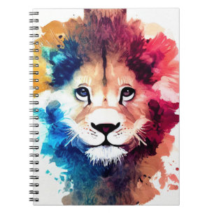 Lion Wild Nature Animal Color Art Painting Notebook