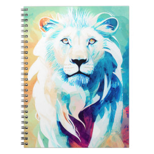Lion Wild Nature Animal Colors Art Painting Notebook