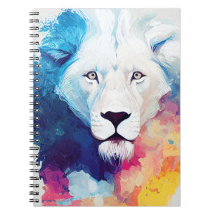Lion Wild Nature Animal Colors Art Painting Notebook