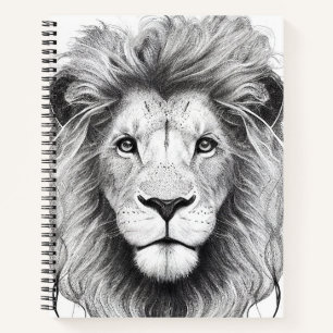 Lion Wild Nature Animal Illustration Art Drawing Notebook