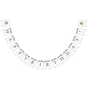 Lion Wild One Birthday Bunting Banner