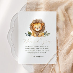 Lion Wild One Birthday Thank You Card