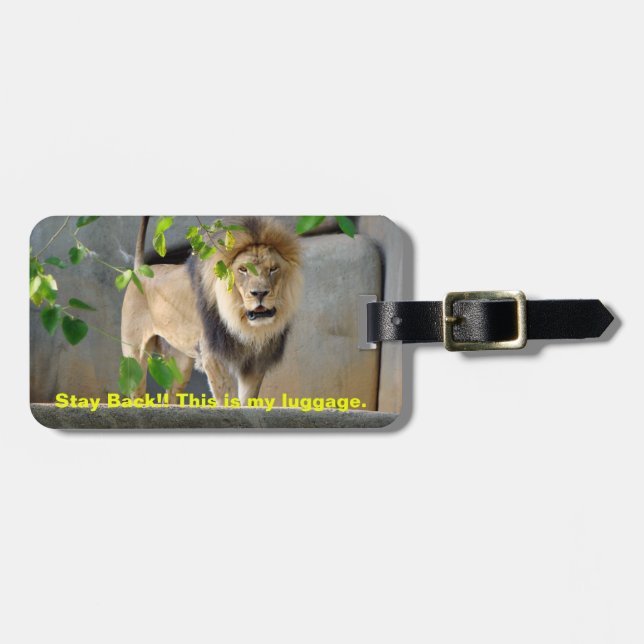 Lion Wildlife Luggage Tag (Front Horizontal)
