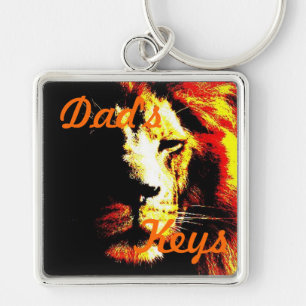 Lion wildlife picture original big cat design key ring