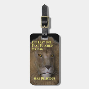 Lion Will Eat You Easy ID Personalised Luggage Tag