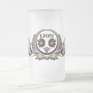 LION-Wing Beer Glass Frosted Glass Beer Mug