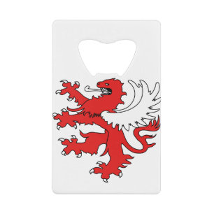 Lion Wings Stand Symbol Power Tongue Claws Red