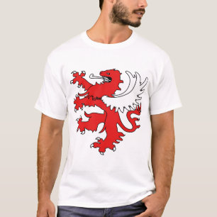 Lion Wings Stand Symbol Power Tongue Claws Red T-Shirt