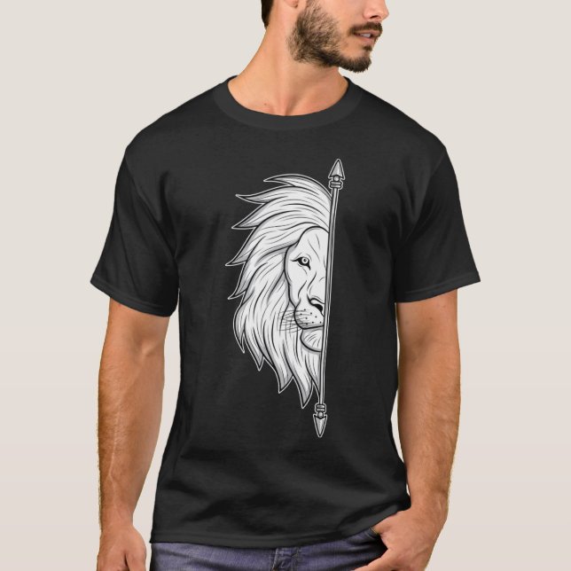 Lion with Arrow Partner Outfit I Couples Married T-Shirt (Front)
