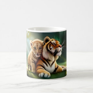 lion with baby coffee mug