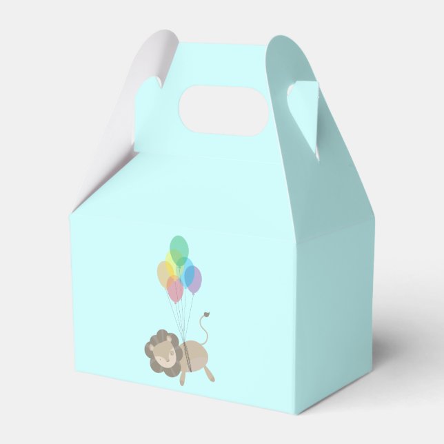 Lion with Balloons Favour Box (Front Side)