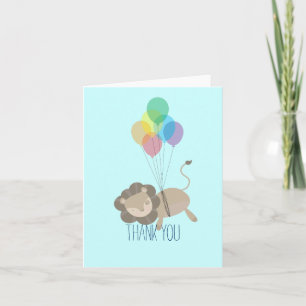 Lion with Balloons Thank You