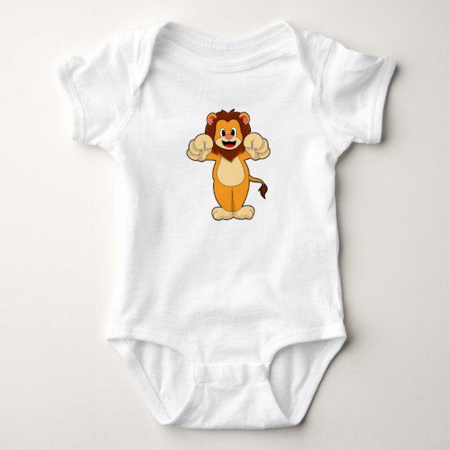 Lion with big Claws Baby Bodysuit (Front)
