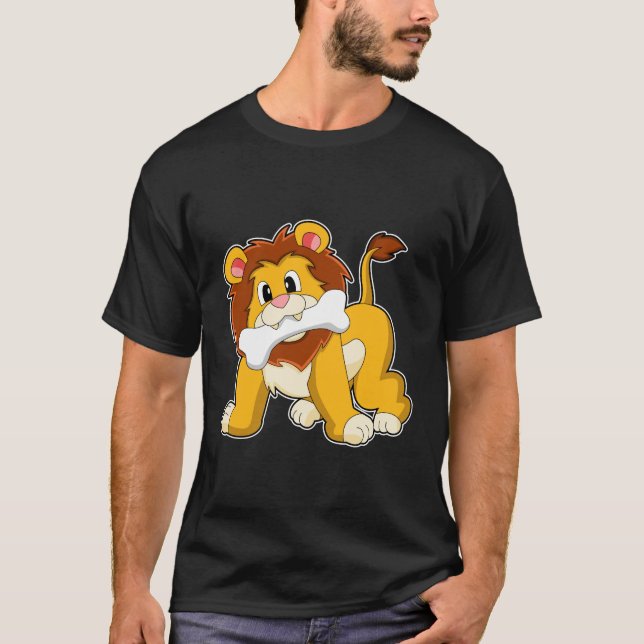 Lion with Bone T-Shirt (Front)