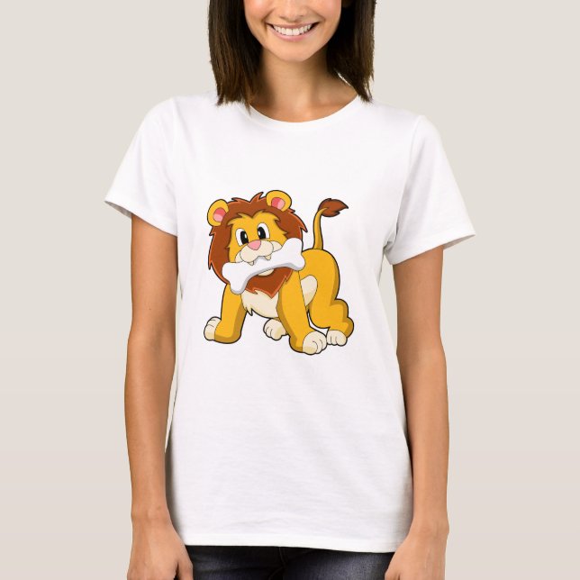 Lion with Bone T-Shirt (Front)