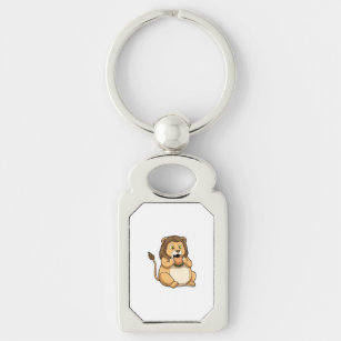 Lion with Burger Key Ring