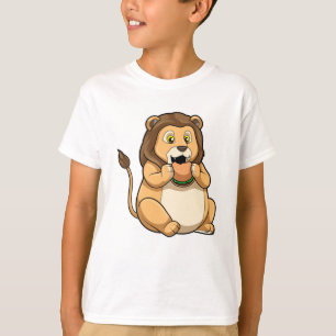 Lion with Burger T-Shirt