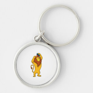 Lion with Comb Key Ring