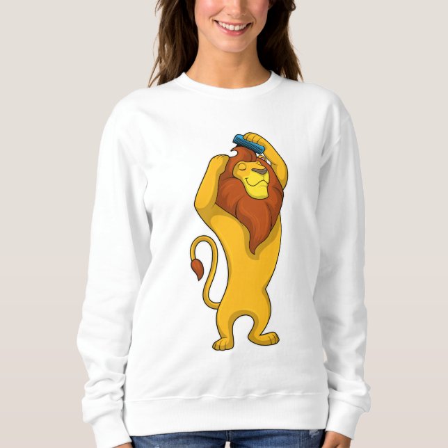 Lion with Comb Sweatshirt (Front)