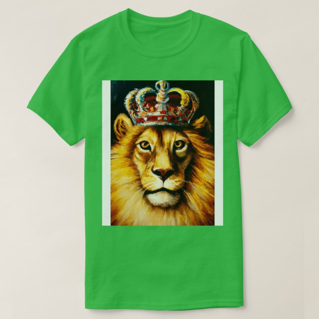 Lion with Crown 1 T-Shirt (Design Front)