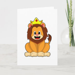 Lion with Crown Card
