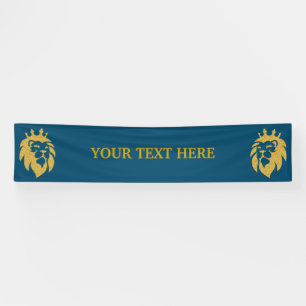 Lion With Crown - Gold Style 1 Banner