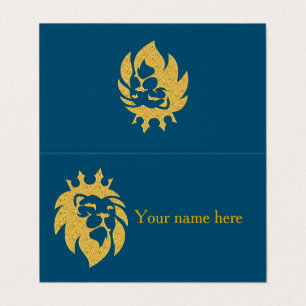 Lion With Crown - Gold Style 1 Business Card