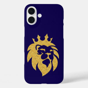 Lion With Crown - Gold Style 1 iPhone 16 Plus Case