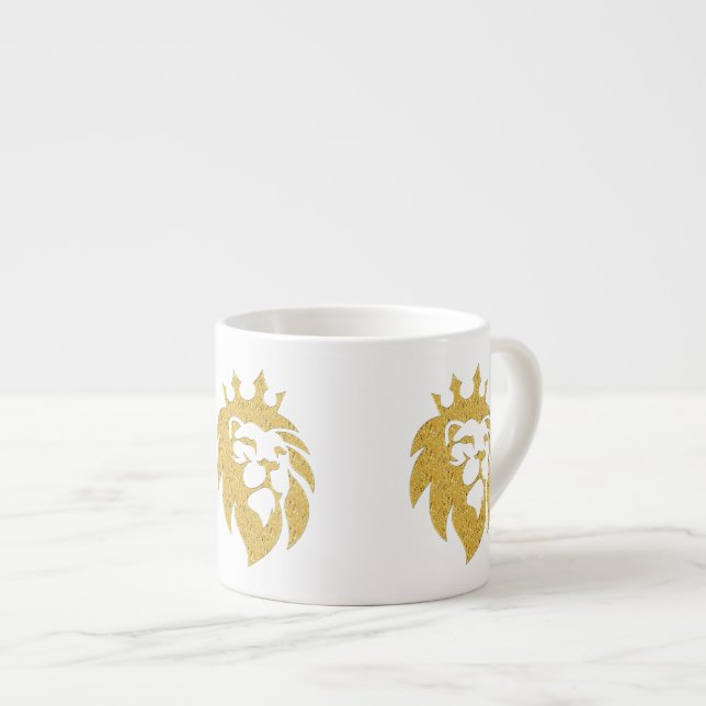 Lion With Crown - Gold Style 1 Espresso Cup (Front Right)