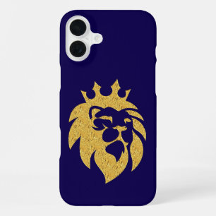Lion With Crown - Gold Style 1 iPhone 16 Plus Case