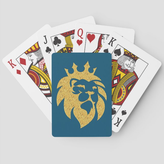 Lion With Crown - Gold Style 1 Playing Cards (Back)