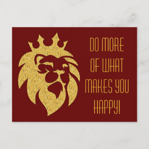 Lion With Crown - Gold Style 1 Postcard