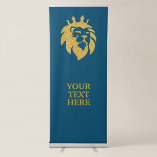 Lion With Crown - Gold Style 1 Retractable Banner