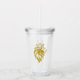 Lion With Crown - Gold Style 2 Acrylic Tumbler