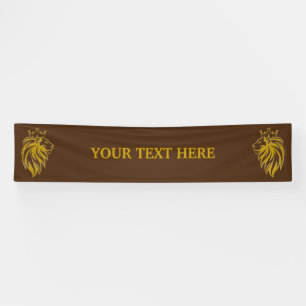 Lion With Crown - Gold Style 2 Banner
