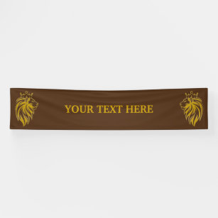Lion With Crown - Gold Style 2 Banner