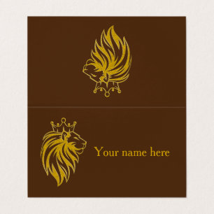 Lion With Crown - Gold Style 2 Business Card