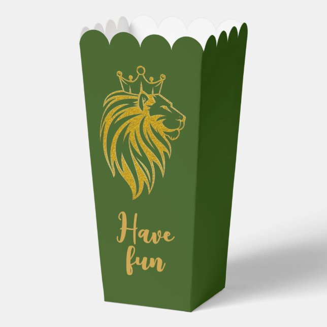 Lion With Crown - Gold Style 2 Favour Box (Back)