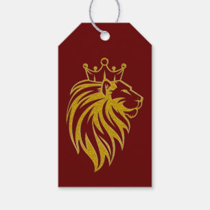 Lion With Crown - Gold Style 2 Gift Tags