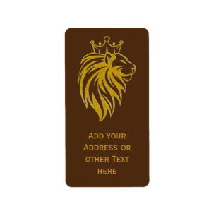 Lion With Crown - Gold Style 2 Label