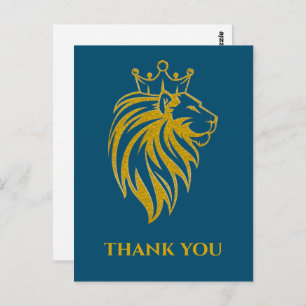 Lion With Crown - Gold Style 2 Postcard