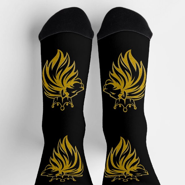 Lion With Crown - Gold Style 2 Socks (Top)